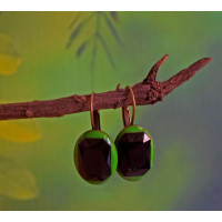 Inla's Genesis Black and Green Resin Lever Back Earring
